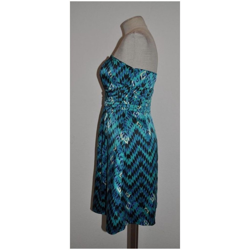 GIANNI BINI Aztec Print Strapless Cocktail Dress - Picture 5 of 7